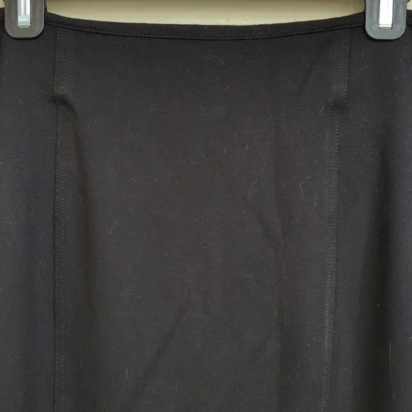💎 WHBM Black Ponte Knit Seamed Pencil Skirt Size 12 - Flawed Gem - Picture 2 of 7